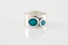 Two Circles Ring-turquoise