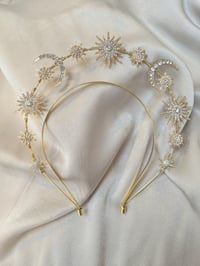 Image 2 of Gold Galaxy halo headband