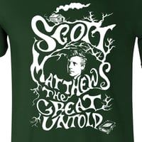 Image 2 of Scott Matthews Men's T-shirt  'The Great Untold'  - Forest Green shade