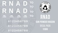 RNAD Gun Powder Wagon Decal Pack 16mm