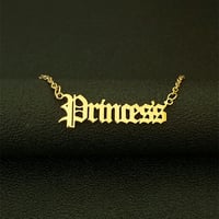 Princess Gold Plate Necklace 