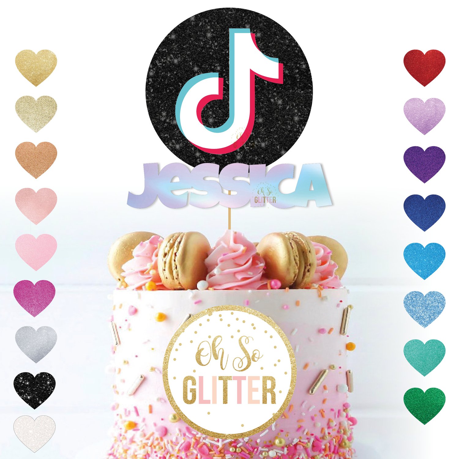 Tik Tok Cake Topper Oh So Glitter Tik Tok Cake Topper Oh So Glitter