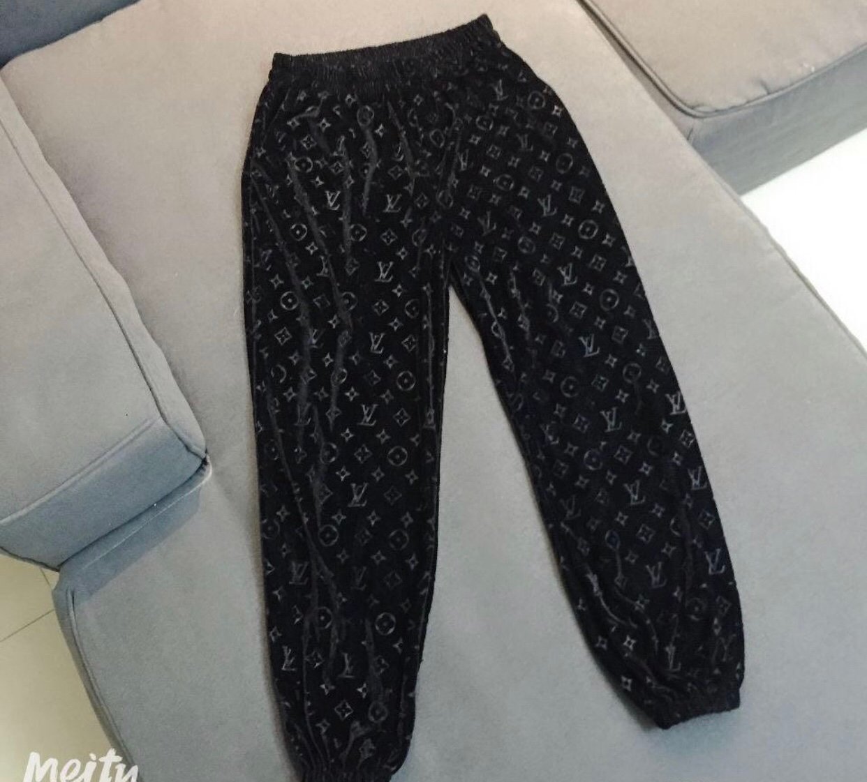 louis vuitton velvet pants