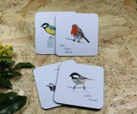 Image 1 of Set of Four Dickie Bird Melamine Coasters