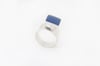 High Square Silver Ring - Dark Blue