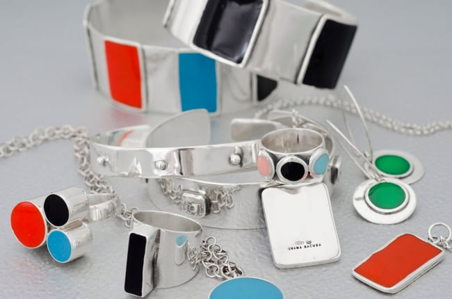 Round Silver Cocktail Ring