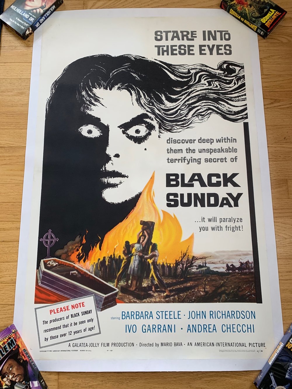 1960 BLACK SUNDAY aka THE MASK OF SATAN Original U.S. One Sheet Movie Poster