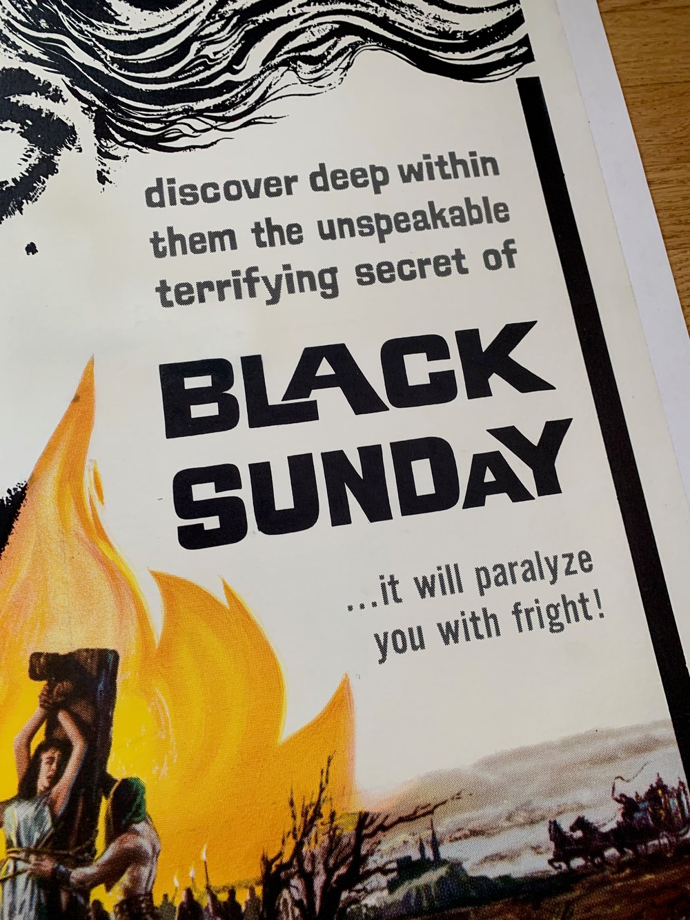 1960 BLACK SUNDAY aka THE MASK OF SATAN Original U.S. One Sheet Movie Poster