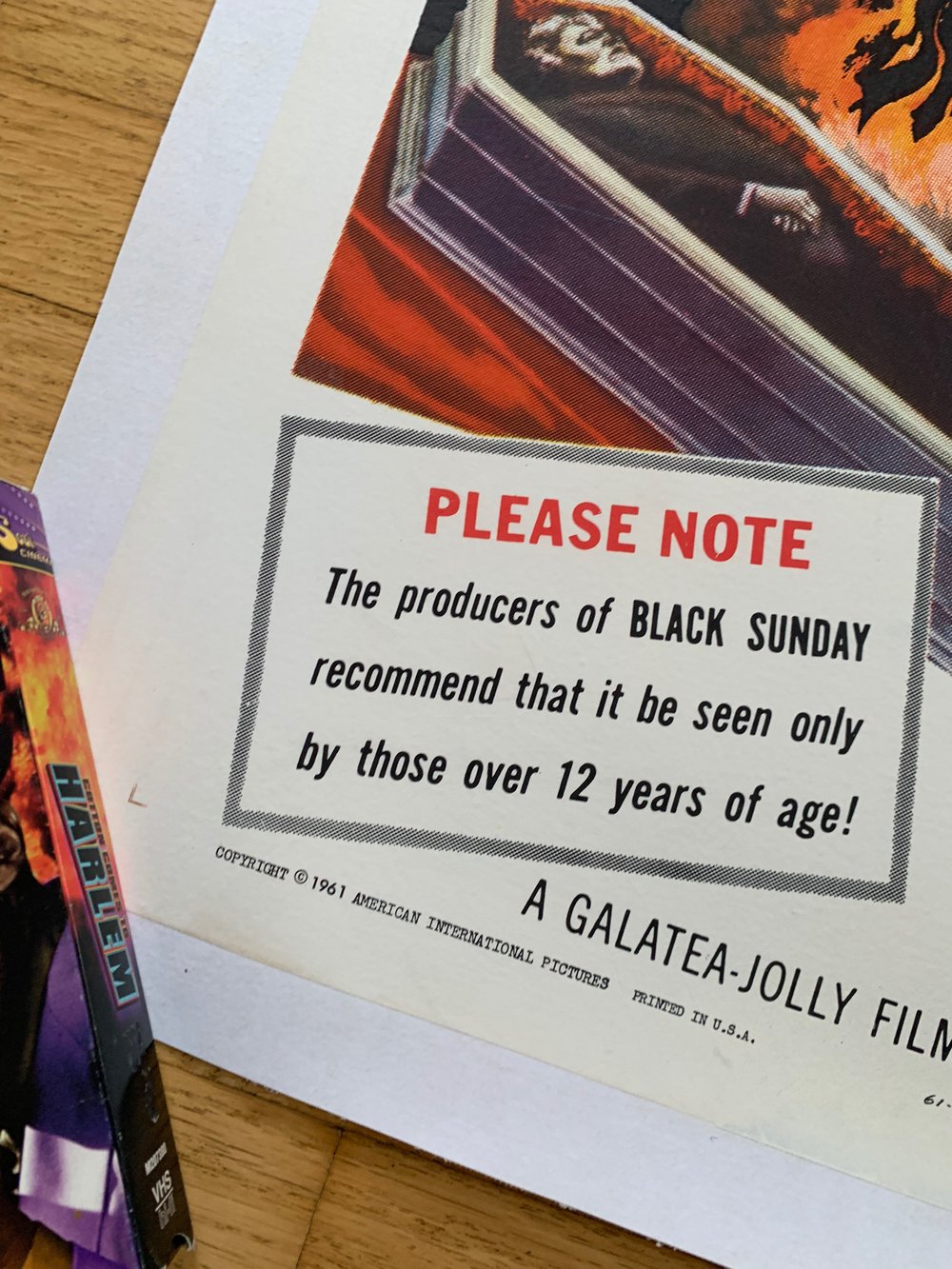 1960 BLACK SUNDAY aka THE MASK OF SATAN Original U.S. One Sheet Movie Poster