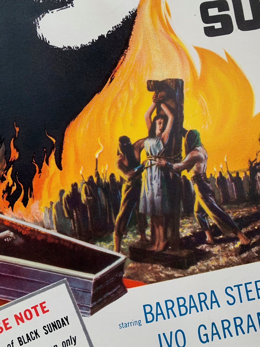 1960 BLACK SUNDAY aka THE MASK OF SATAN Original U.S. One Sheet Movie Poster