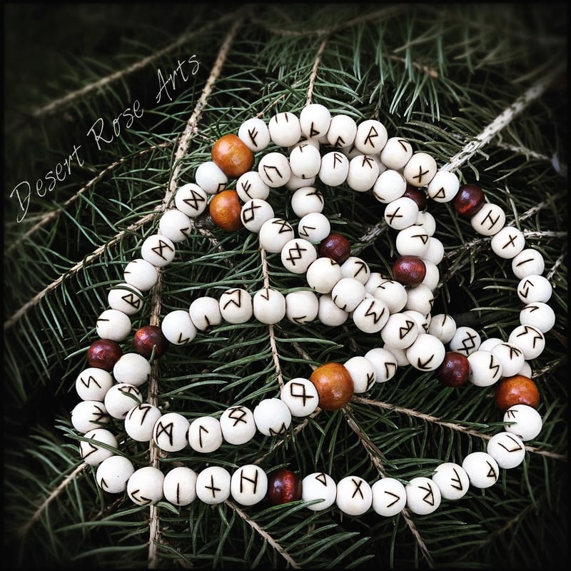 Winter Earth Rune Meditation Mala | Desert Rose Arts
