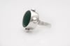 Bold Round Ring with Details-deep green