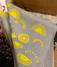 Image 1 of Sun Print Bandana in Gray and Yellow