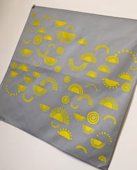 Image 2 of Sun Print Bandana in Gray and Yellow
