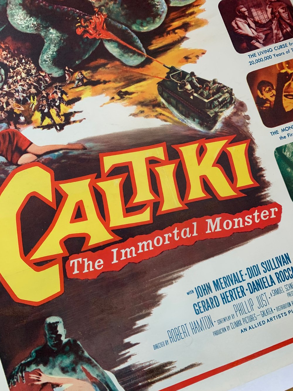 1960 CALTIKI THE IMMORTAL MONSTER Original U.S. One Sheet Movie Poster