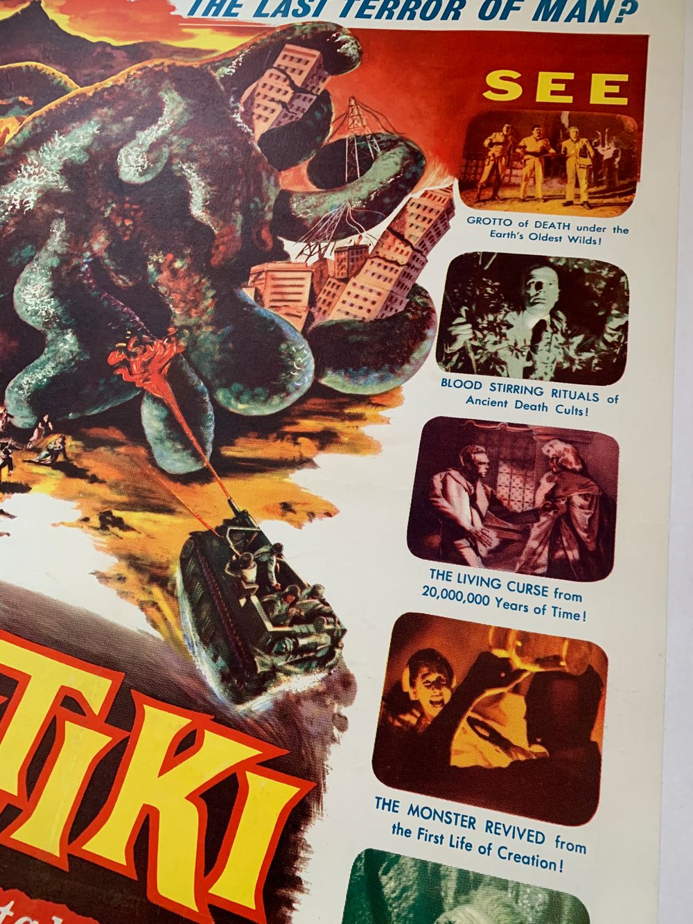 1960 CALTIKI THE IMMORTAL MONSTER Original U.S. One Sheet Movie Poster