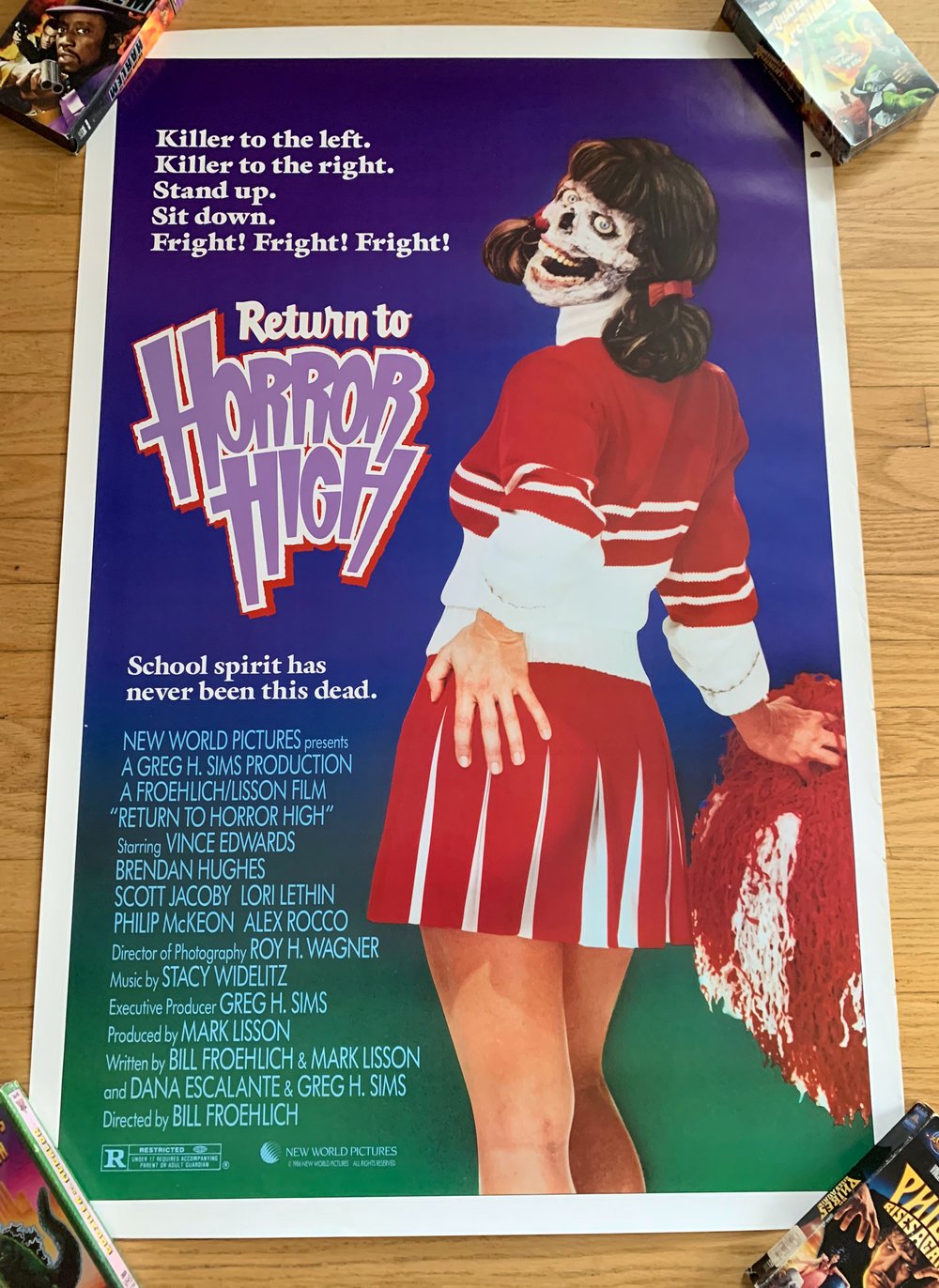 1986 RETURN TO HORROR HIGH Original U.S. One Sheet Movie Poster