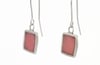Square Earrings-pink 