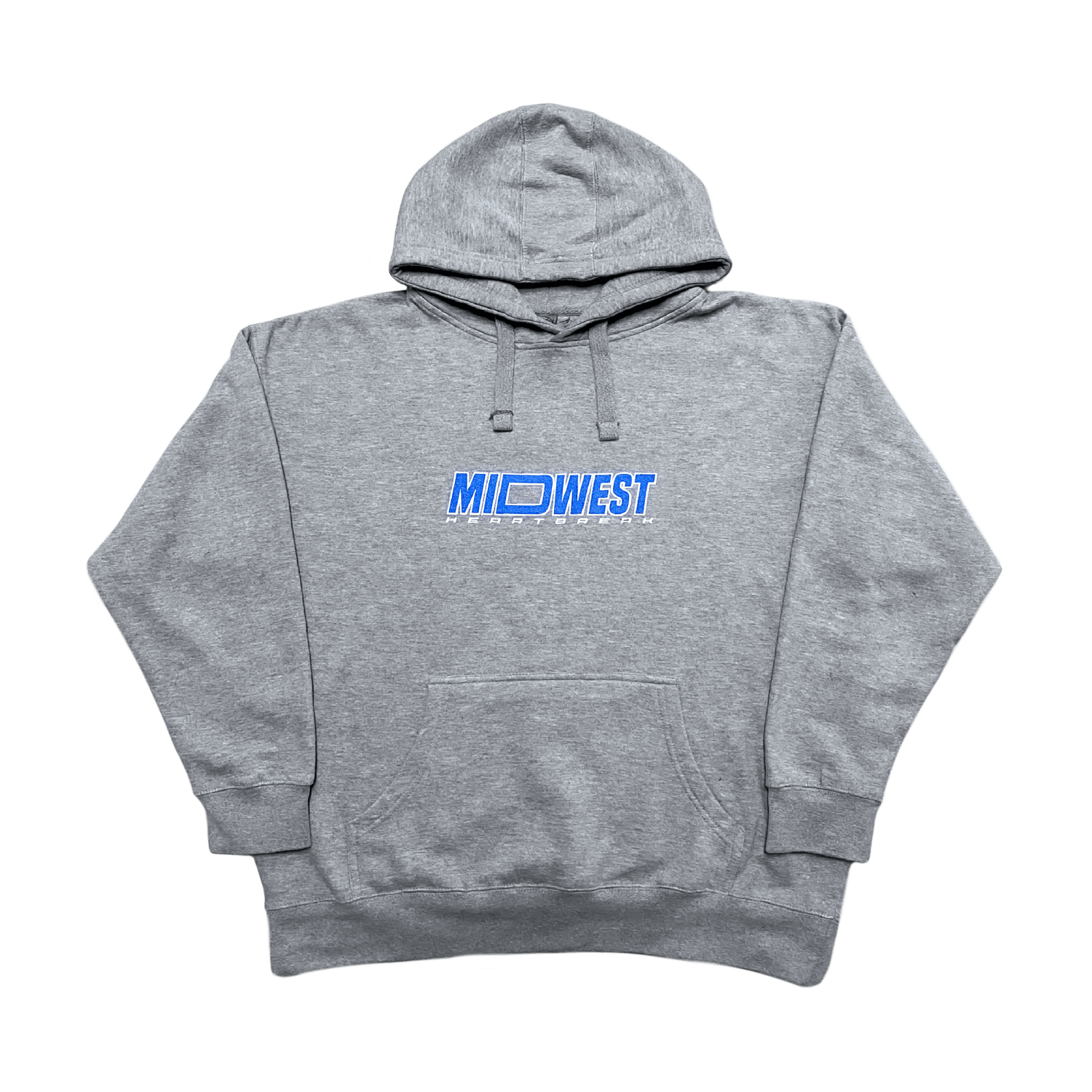 Image of flagship royal on gray hoodie