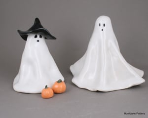 Image of Medium Spooky Ghosts. Handmade Ceramic Spirits. Ghost Figures for Home Decor