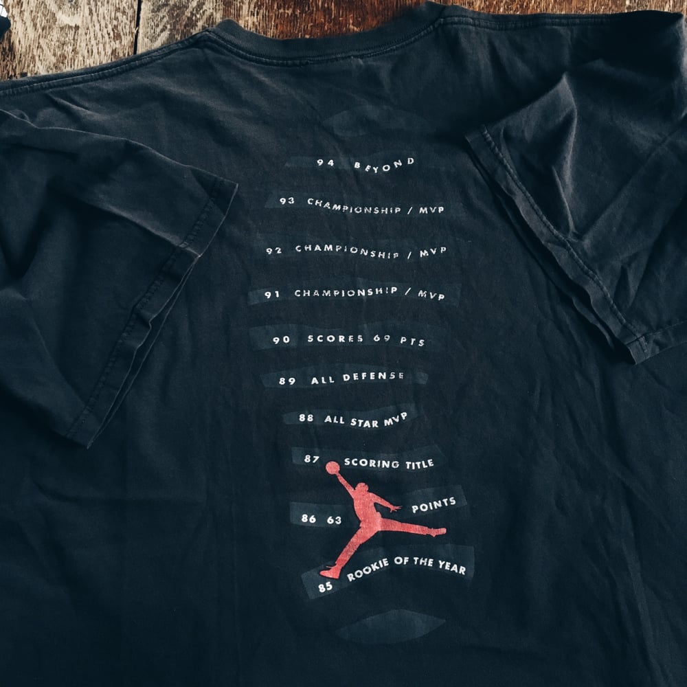 Image of Original 90’s Nike Air Jordan X “Accomplishments” Tee.