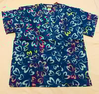 Image 1 of Royal Heart Scrub Top