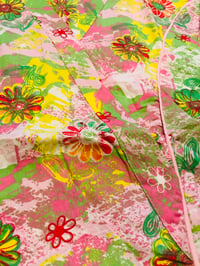 Image 2 of Pink Garden Scrub Top 