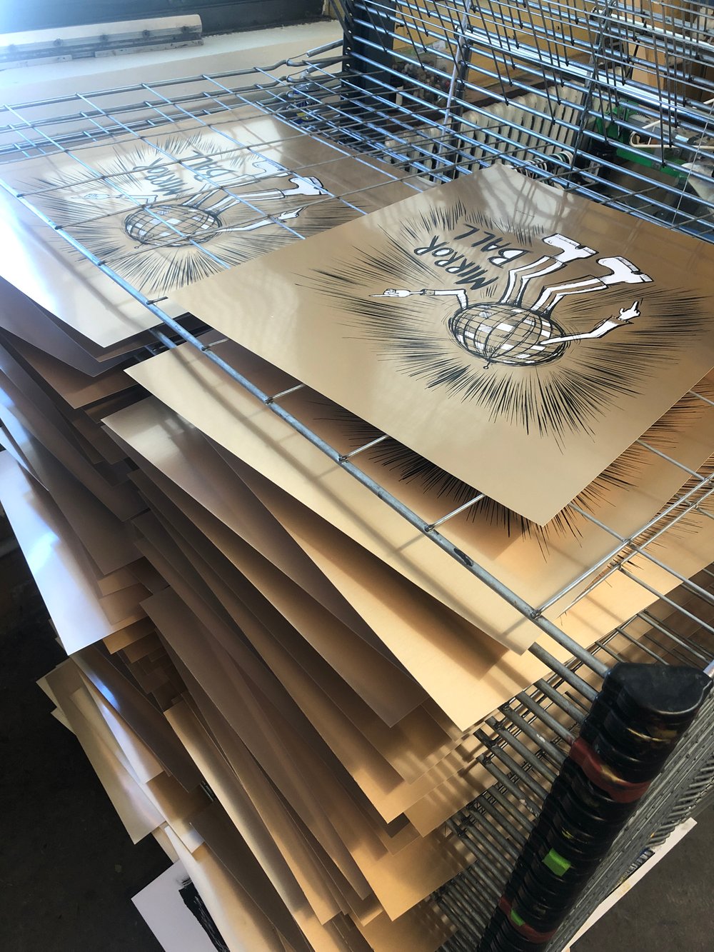 Mirrorball gold foil print