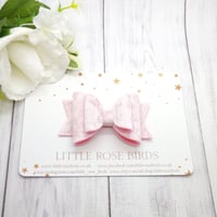 Image 3 of Pink Velvet Bow - Choice of Headband or Clip