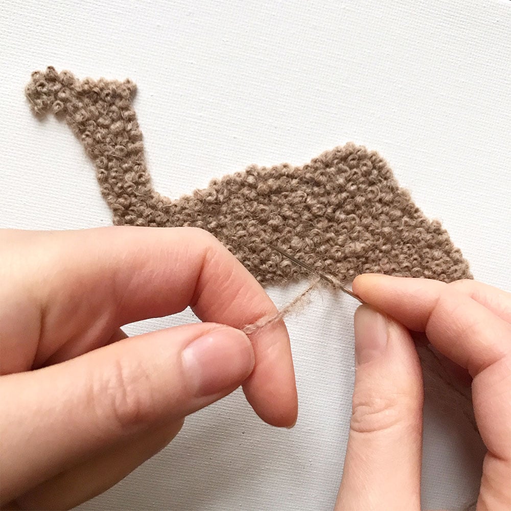 Image of Dromedar brodert på lerret