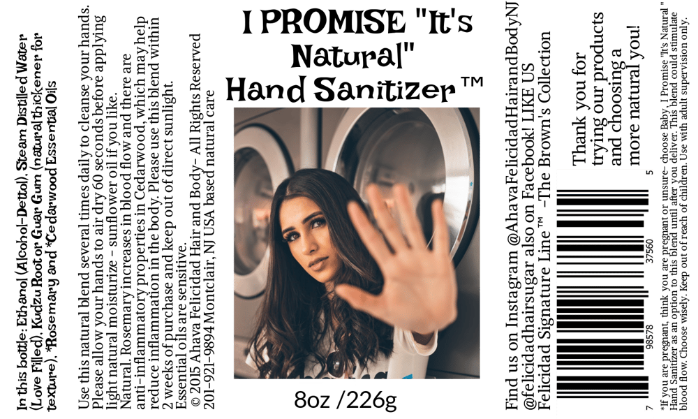 Image of I Promise "It's Natural" Hand Sanitizer™ 