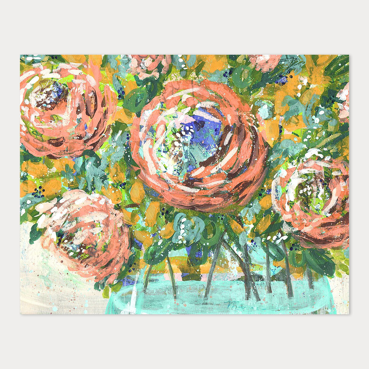 Image of 8x10 Art Print - Orange Floral