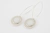 Double Rounded Earrings-white