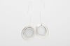 Double Rounded Earrings-white