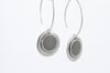 Double Rounded Earrings-grey