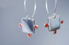 Square Silver Earrings with Details
