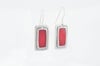 Rectangle Earrings-red