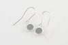 Small Round Silver Earrings Grey