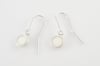 Small Round Earrings- white