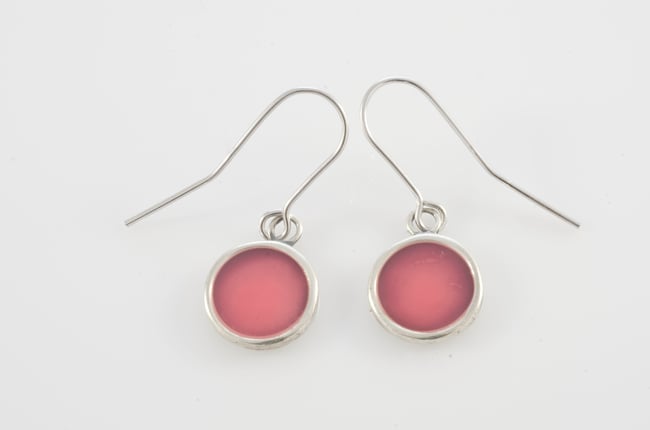Round Silver Earrings 