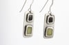 Square Earrings-yellow&black