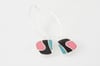 Fluid lines earrings-turquoise,black,pink