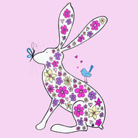 Spring Hare Greeting Card