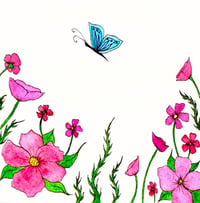 Blue Butterfly Greeting Card