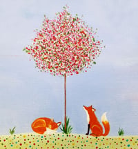 Image 1 of Sleepy Foxes Greeting Card