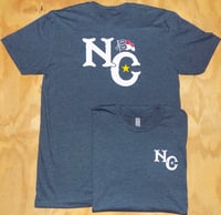 Image 2 of NC Wavin’ Flag (Heather Navy or Heather Royal)