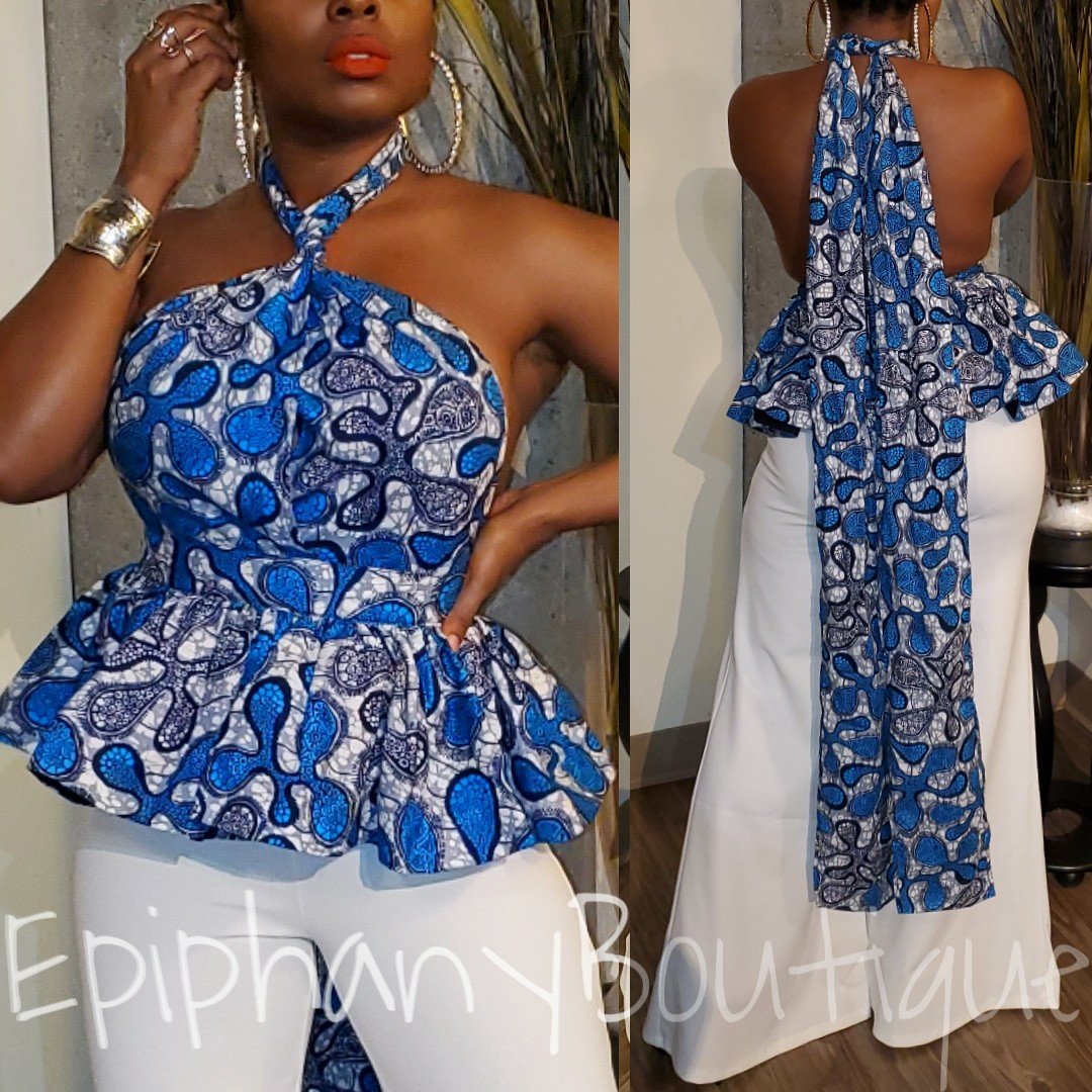 Image of The Infinity Tribal Top (Blue)-**Reg & Plus/Curvy**