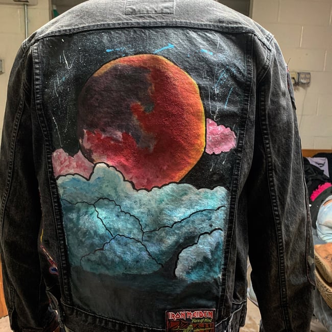 Custom painting denim jacket