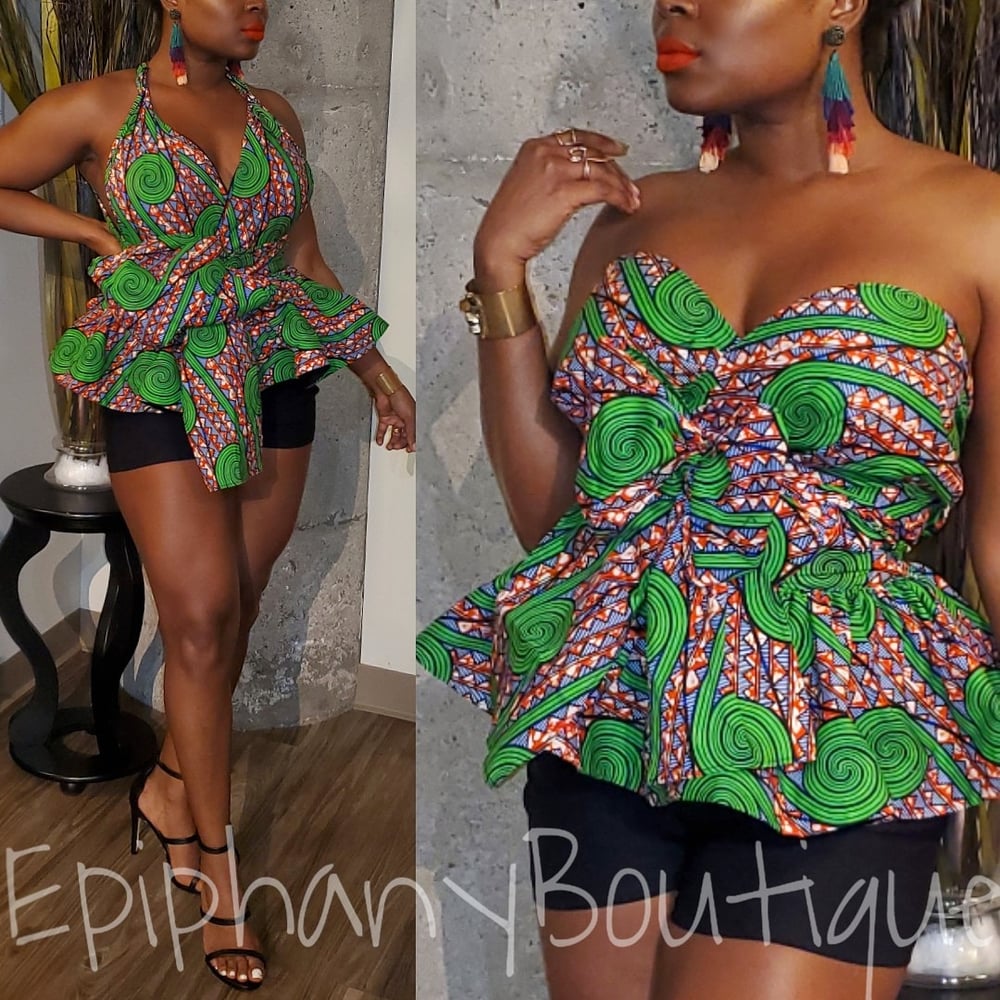 Image of Thd Infinity Tribal Top (Green)-**Reg & Plus/Curvy**