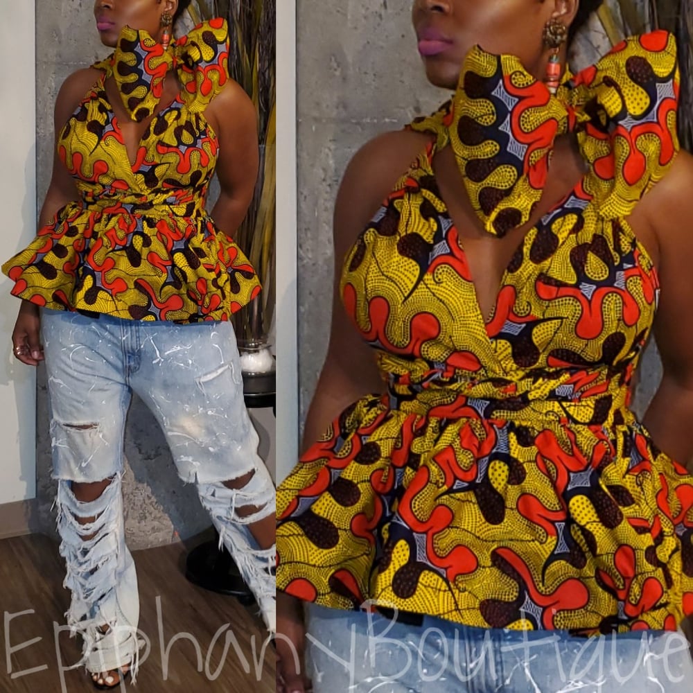 Image of The Infinity Tribal Top (Yellow)-**Reg & Plus/Curvy**